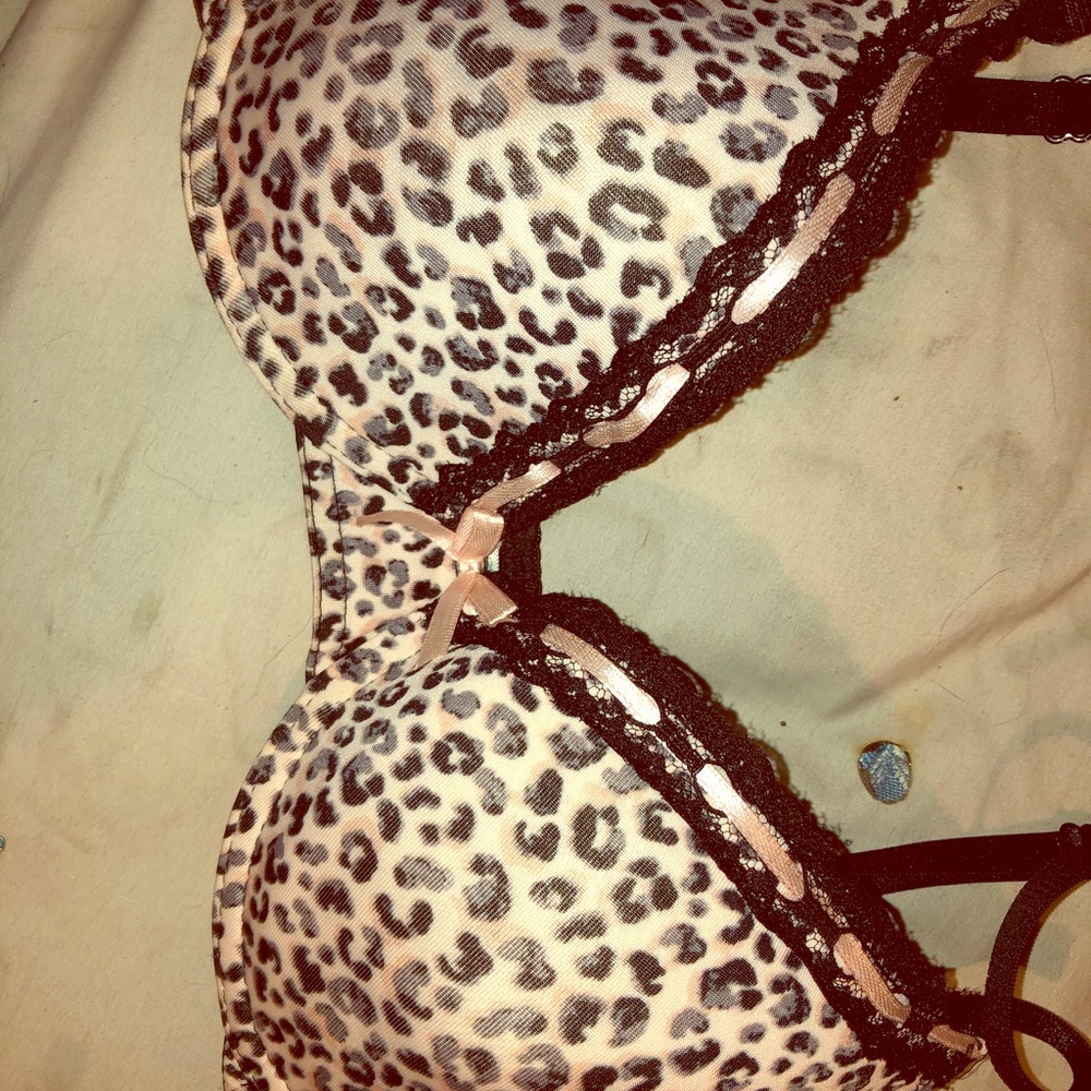 Cheetah print lightly padded bra